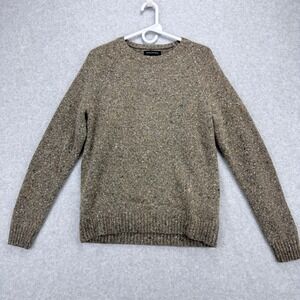 Banana Republic Wool Blend Crewneck Sweater Men M Khaki Roots Brown Gorpcore